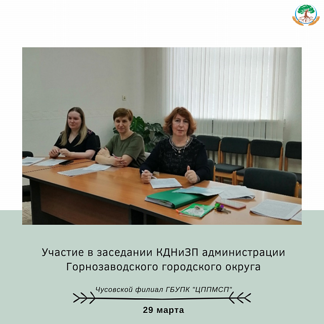 Участие в заседании КДНиЗП администрации Горнозаводского городского округа