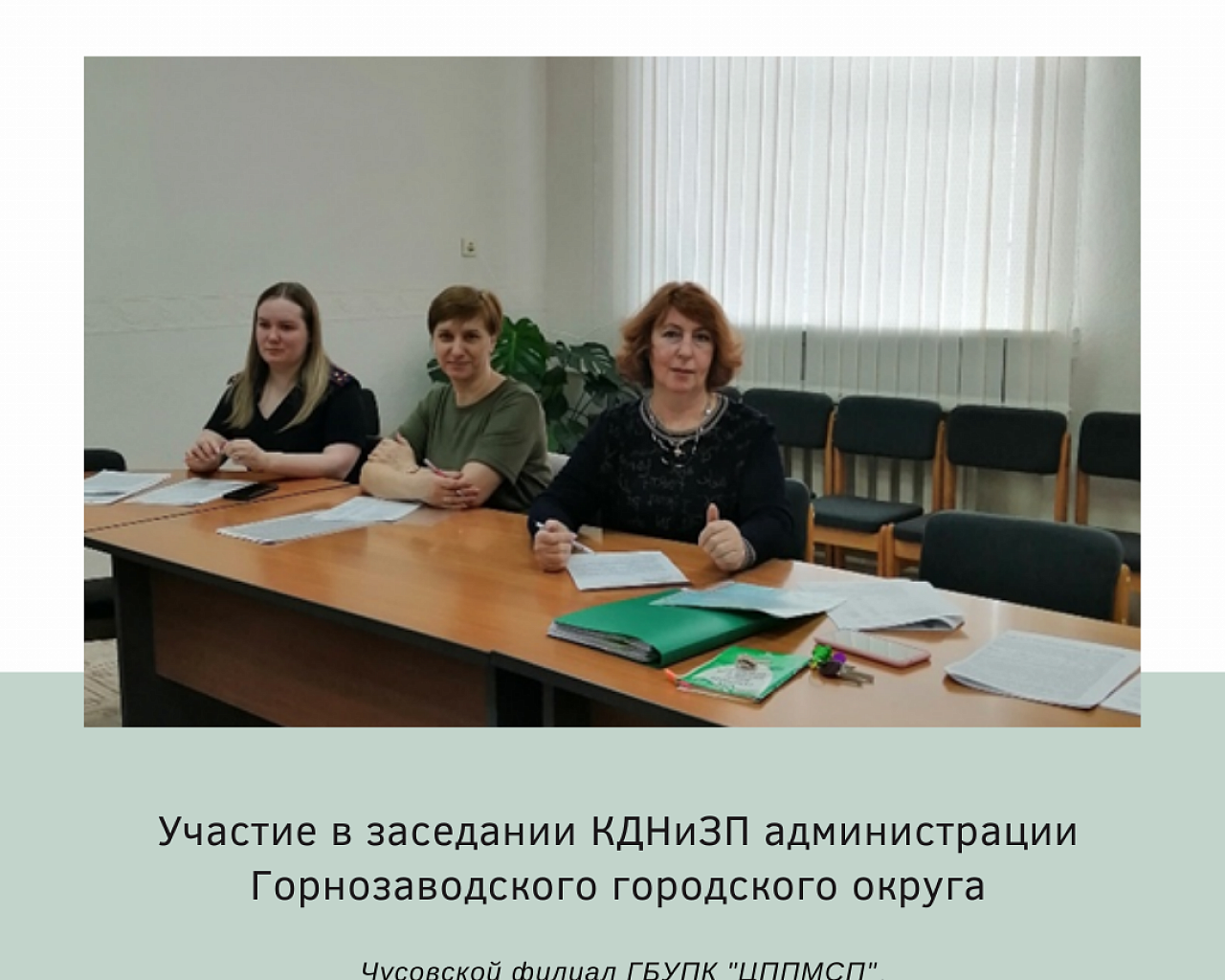 Участие в заседании КДНиЗП администрации Горнозаводского городского округа